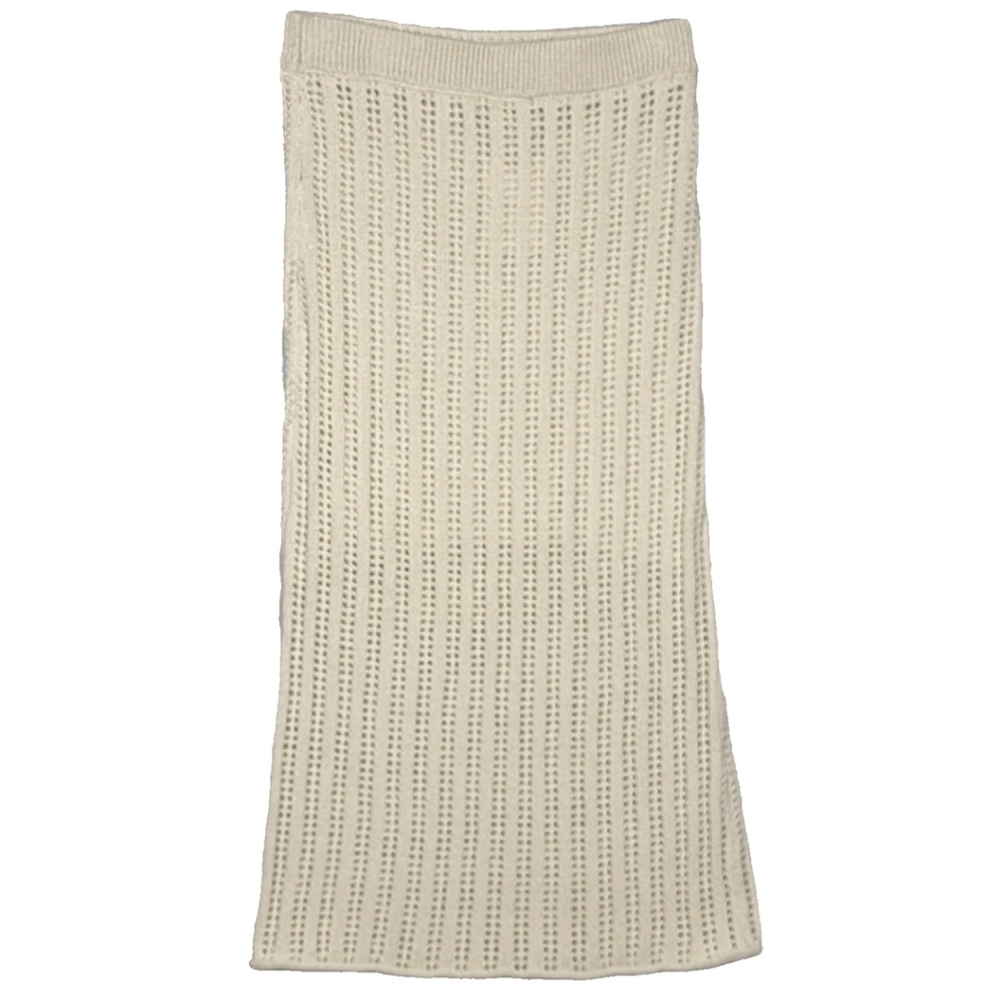 A.L.C. Aurora Cotton Blend Midi Skirt in Parchment Beige New - Picture 4 of 5